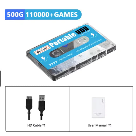 Plug And Play Retro Gaming HDD With 11K-12K Games For PS3/PS2/PS1/GameCube/DC External Hard Drives For Gaming PC