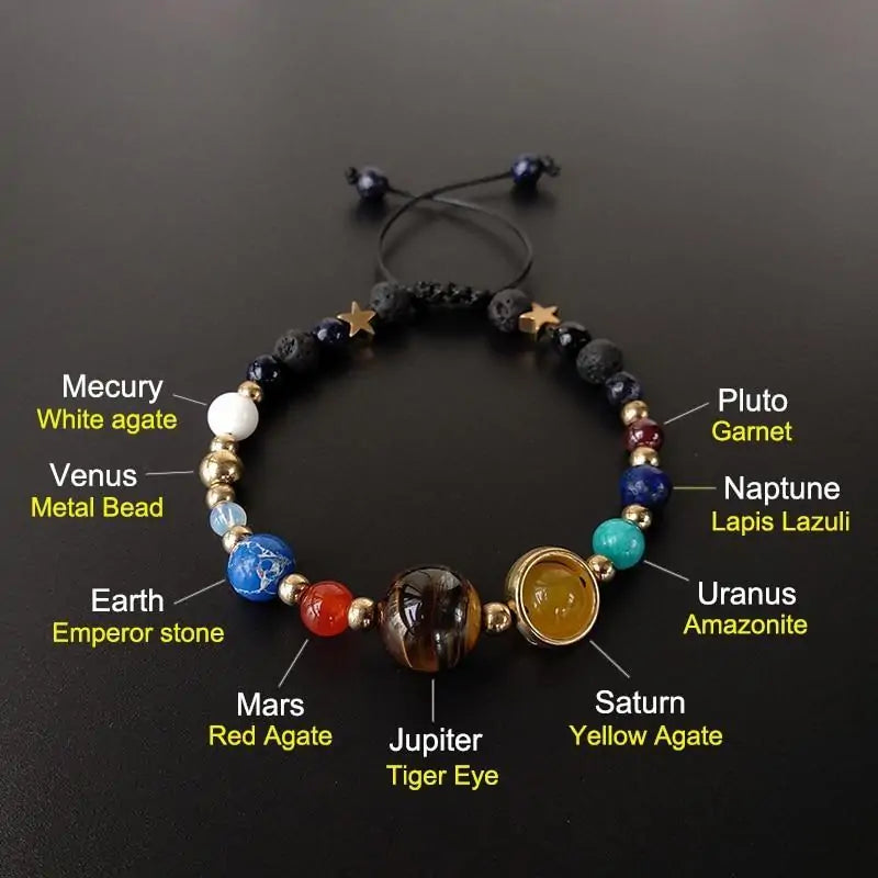 Planets Natural Stone Bracelet