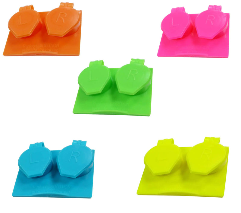 Contact Lens Travel Storage Flip Top Flat Cases Lightweight Portable Distinctive Design Cute Bulk Storage With Mix Colours 4pcs 8pcs or 12pcs