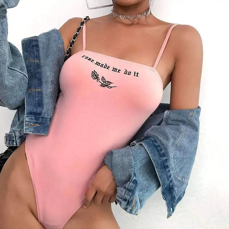 V-Neck One Piece Bodysuit Sleeveless