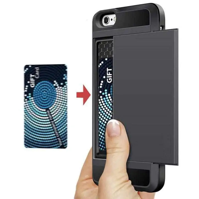 Slide Credit Card Slot Phone Case