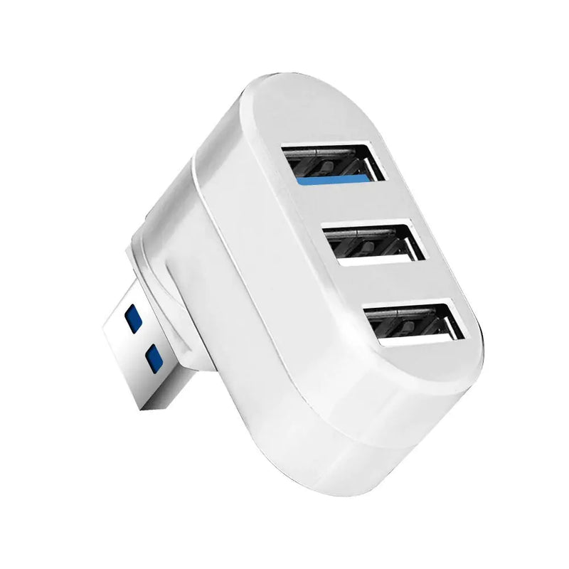 Rotatable 3 Port USB Mini Adapter