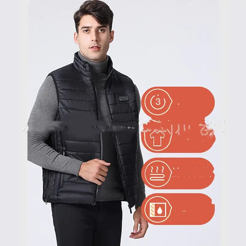 Three-Control USB Heating Thermal Vest