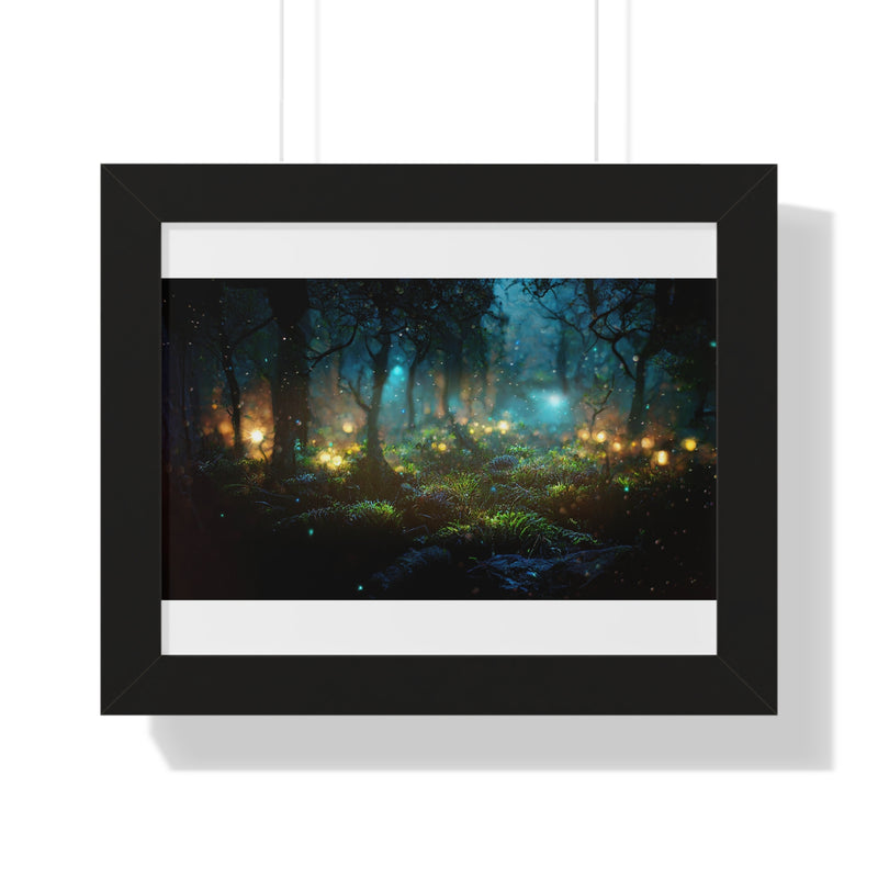 Enchanted Forest Framed Poster, Nature Wall Art, Bedroom Decor, Gift for Nature Lovers, Magical Home Decor