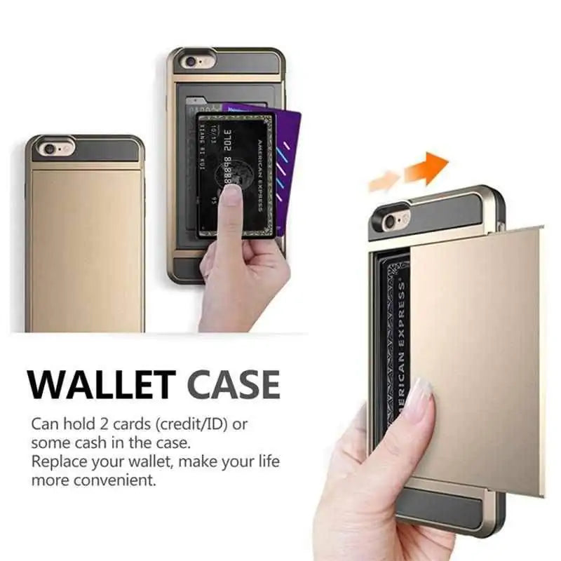 Slide Credit Card Slot Phone Case