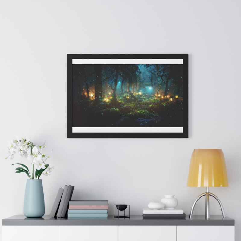 Enchanted Forest Framed Poster, Nature Wall Art, Bedroom Decor, Gift for Nature Lovers, Magical Home Decor