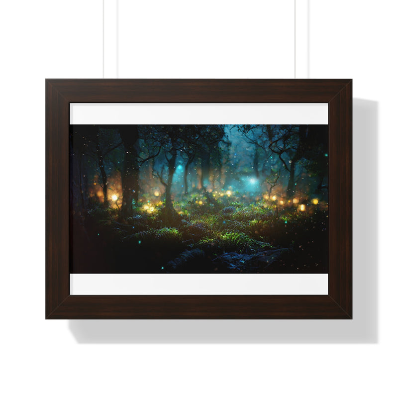 Enchanted Forest Framed Poster, Nature Wall Art, Bedroom Decor, Gift for Nature Lovers, Magical Home Decor
