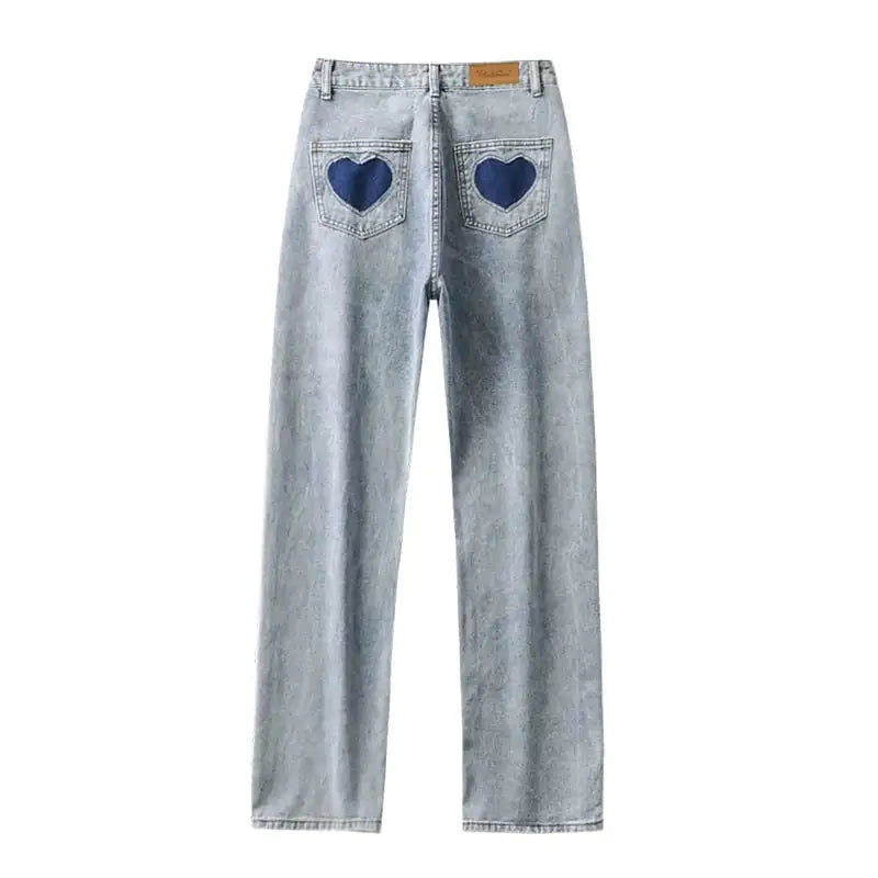 High Waist Loose Slim Straight Wide Leg Pants