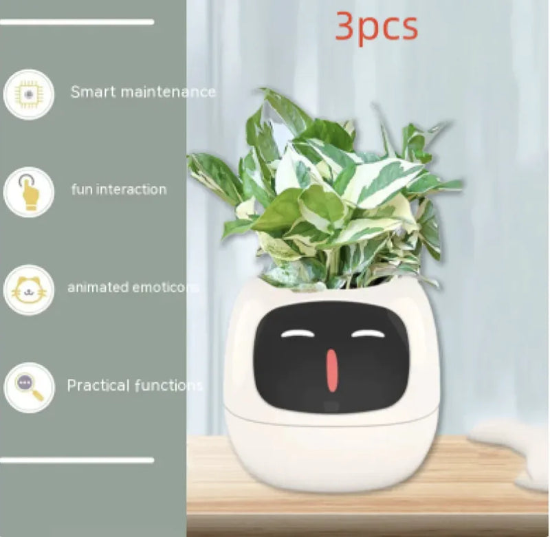 Smart Planter with AI: 49 Expressions, 7 Sensors for Easy Plant Care