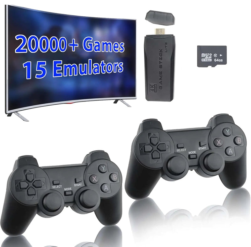 Wireless Retro Game Console Nostalgia Stick Game Handheld Game Console with 20000+ Games Built in and 9 Emulators Plug and Play Video Games for Tv
