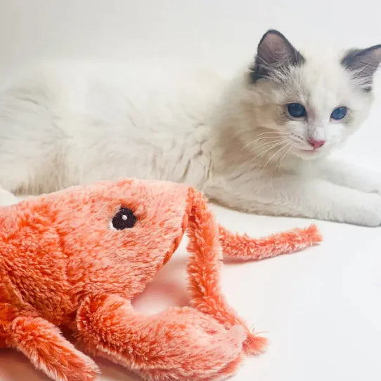 Electric Jumping Shrimp Pet Toy with USB Charging