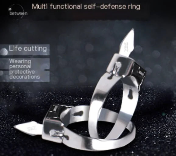 Self-Defense Ring with Built-in Blade