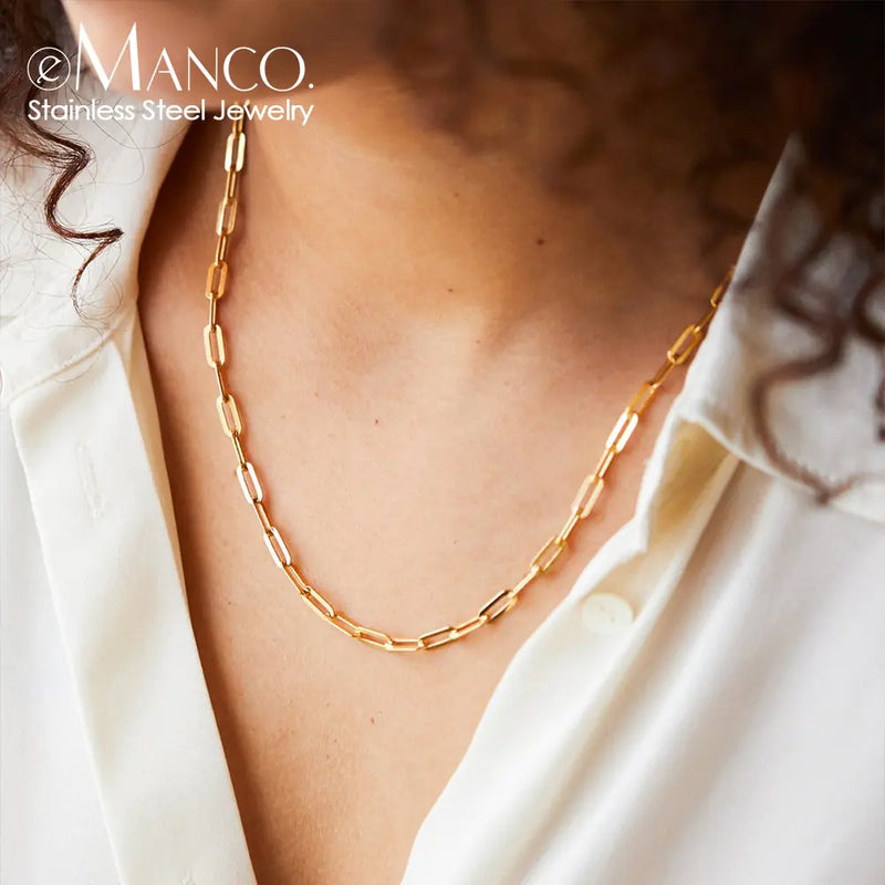 Fashion Paperclip Link Chain Necklace