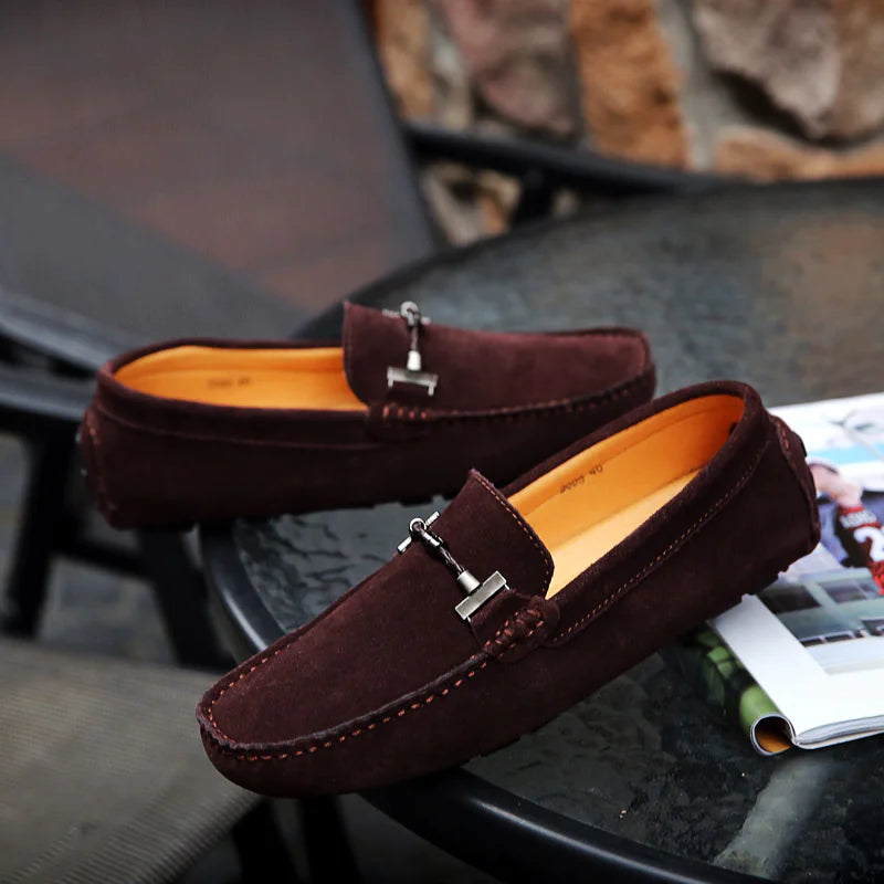 Step Up Your Style with Luxurious Real Cowhide Suede Men&