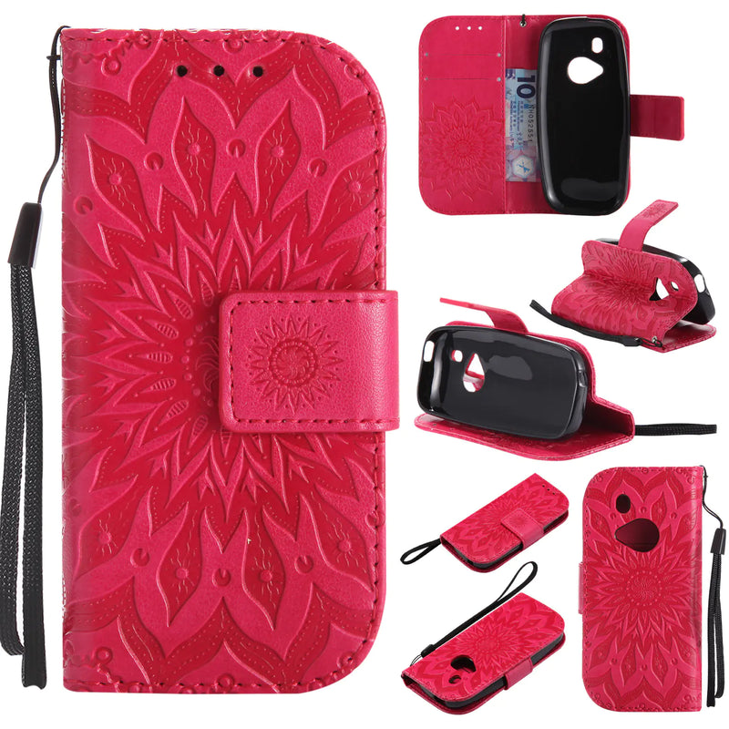 Nokia 3310 Sunflower Pattern Wallet Phone Case