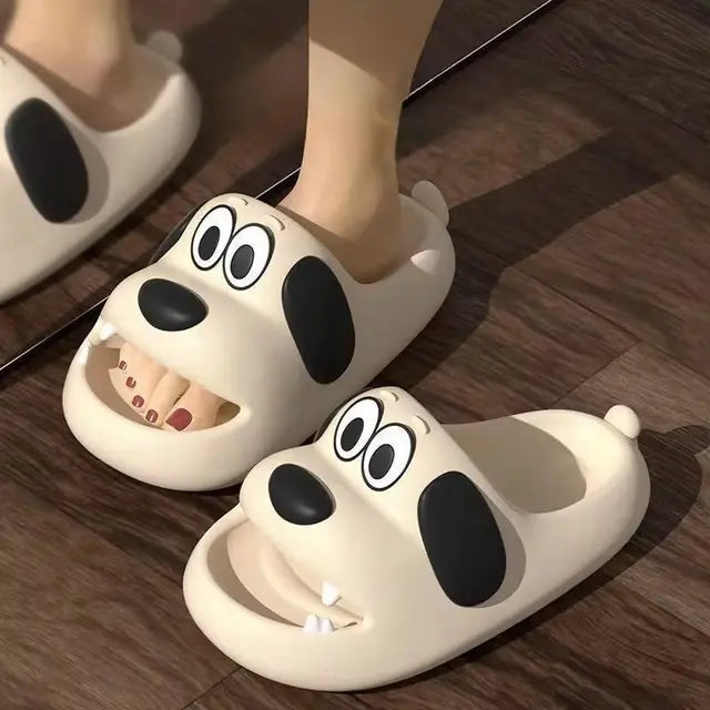 Cartoon Dog Flip Flops