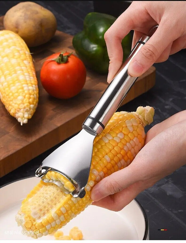 2x Corn Cob Peeler Stainless Steel Thresher Stripper Remover Kitchen Cutter Tool