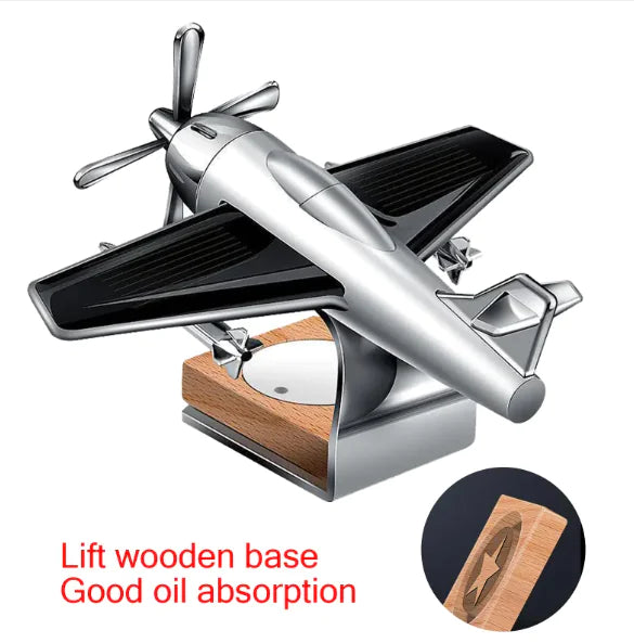 Solar Airplane Car Perfume Ornament