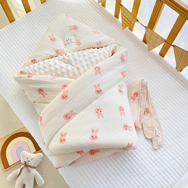 Newborn Crepe Beanie Fleece Quilted Bag