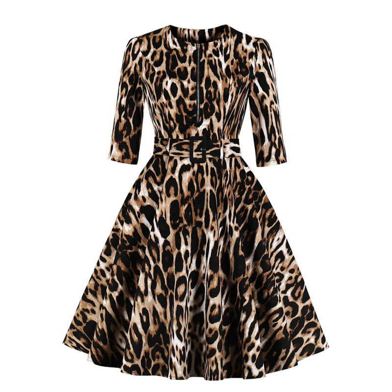 2020 Fall Fashion Leopard Print Dress for Women