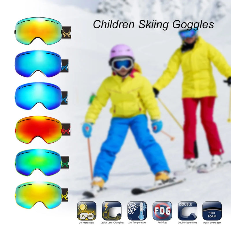 Children Ski Goggles Skiing Eyewear