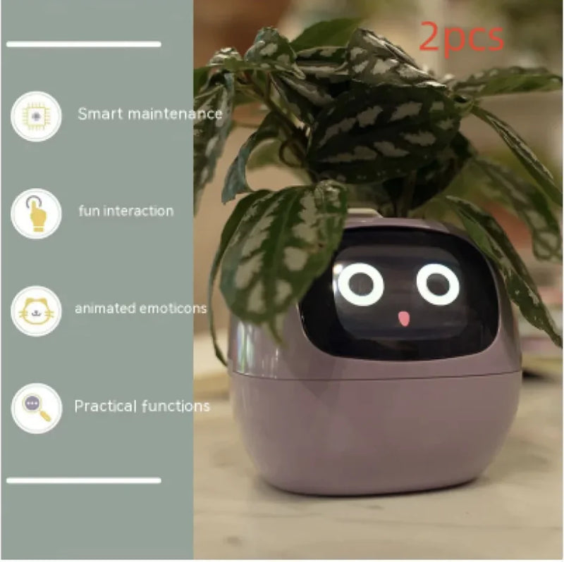 Smart Planter with AI: 49 Expressions, 7 Sensors for Easy Plant Care