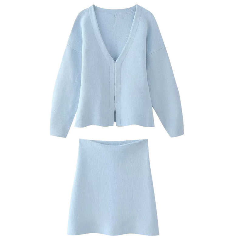 Women’s Knitted Skirt Suit Set