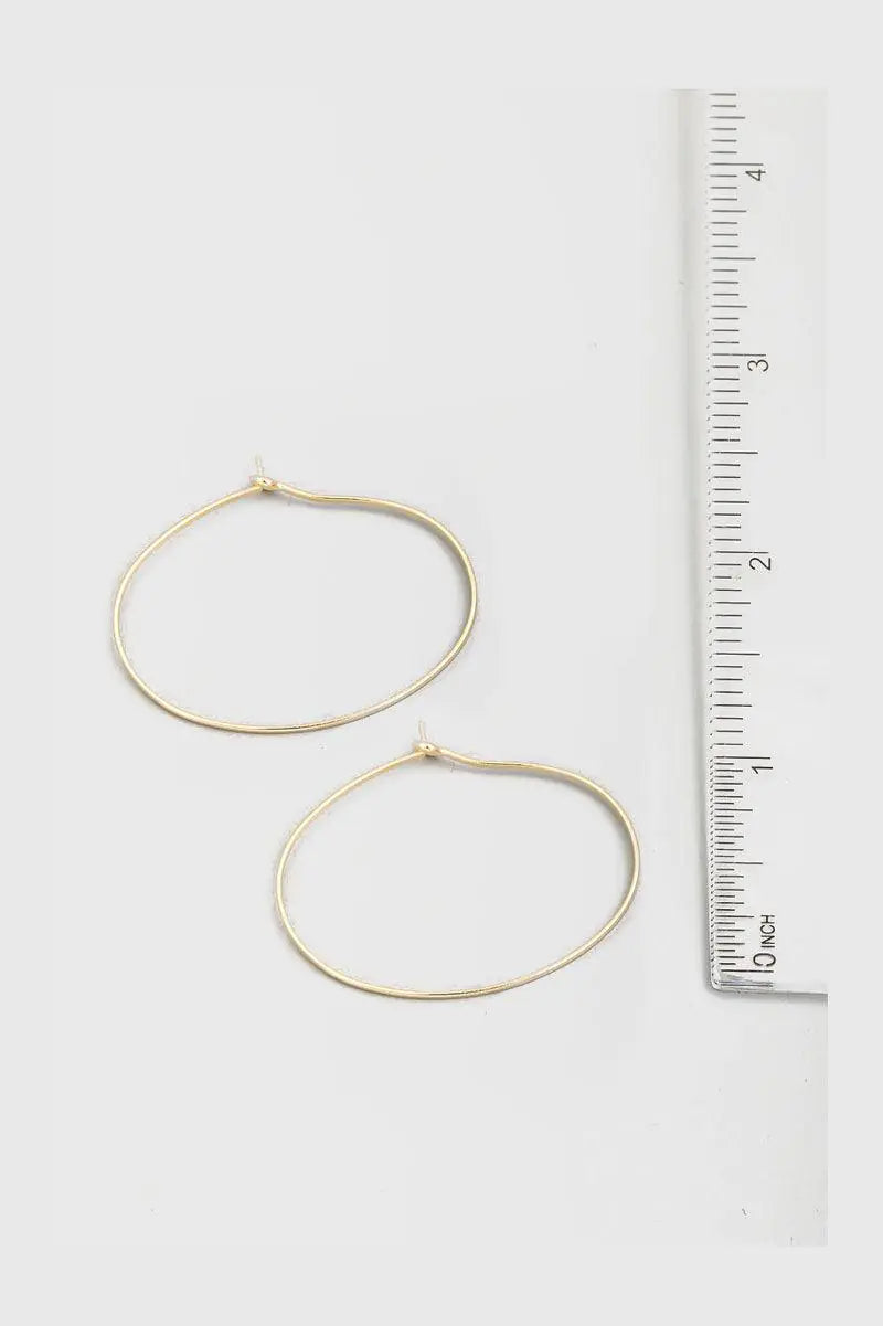 Delicate Thin Wire Dainty Hoop Earrings