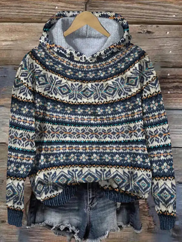 Stylish Knit Hooded Pullover