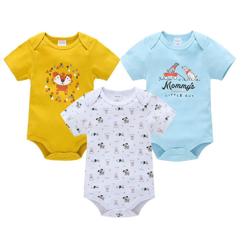 Summer Newborn Baby Clothes 3-Piece Set with Romper