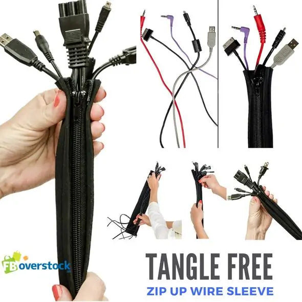 Tangle Free  Zip up Wire Sleeve