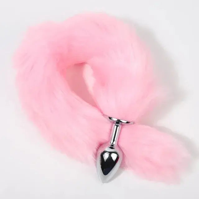 Metal Fox Tail Anal Plug Set