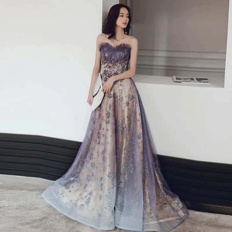 Purple Dreamy Long Evening Dress for Banquet