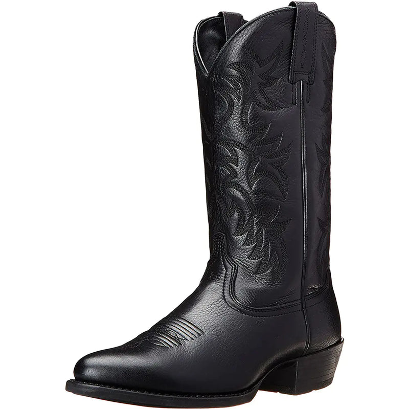 Embroidered Medium Sleeve Western Cowboy Boots