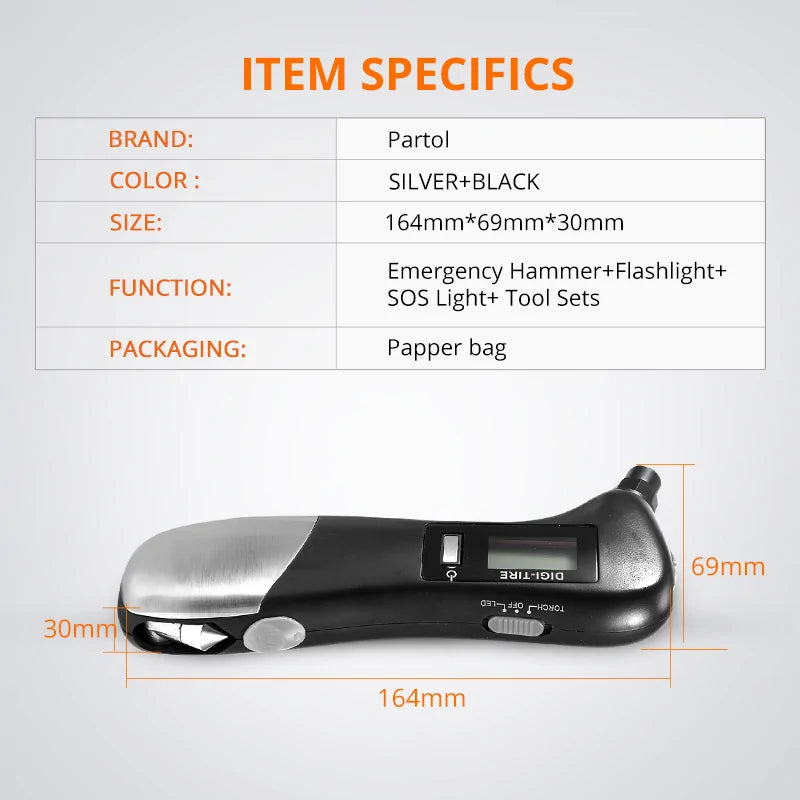 9 in 1 Digital Tire Gauge