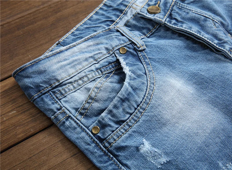 Ripped Washed Premium Denim