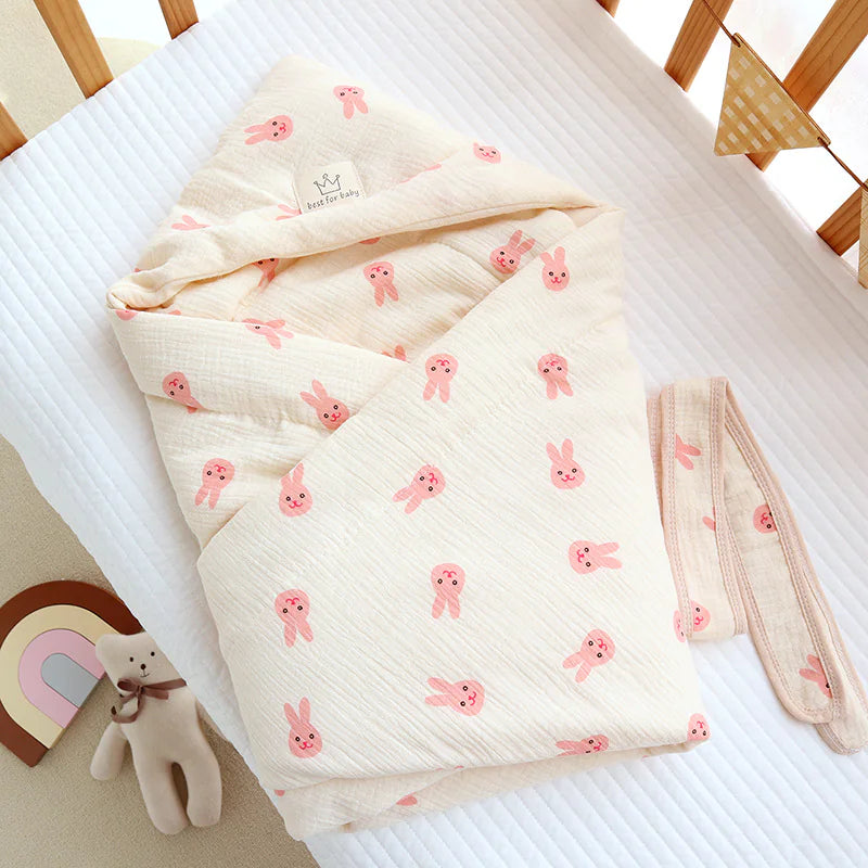 Newborn Crepe Beanie Fleece Quilted Bag