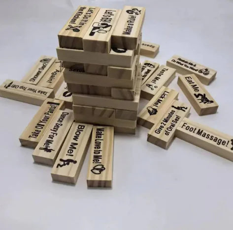 Couple Dating Building Block Tower Jenga Game