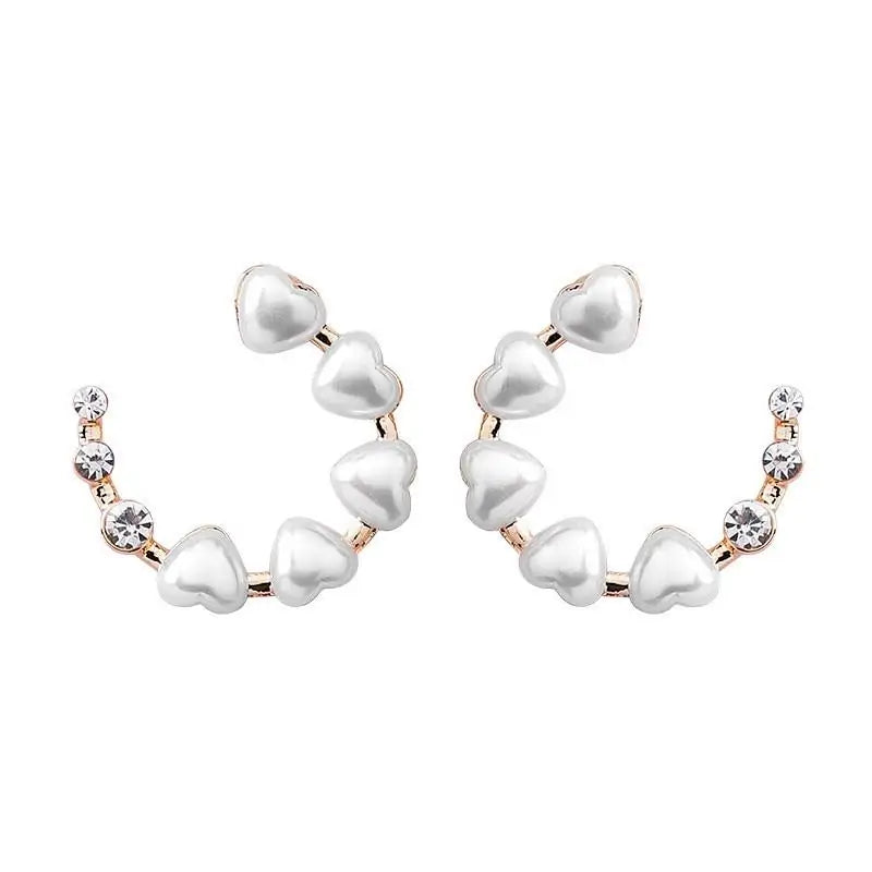 Fashion Heart Pearl Earrings