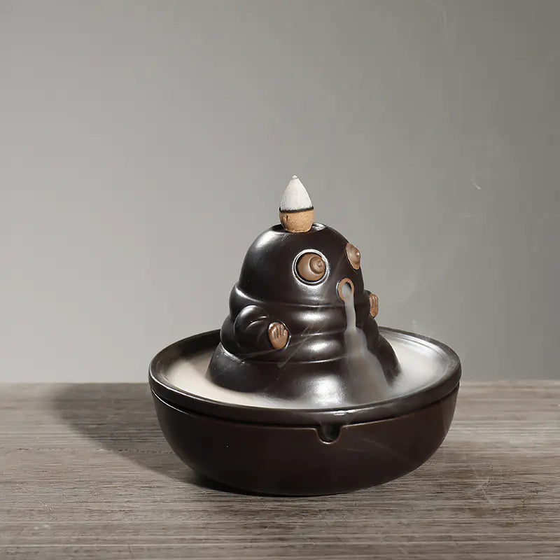 Creative Ceramic Incense Burner with Backflow Design