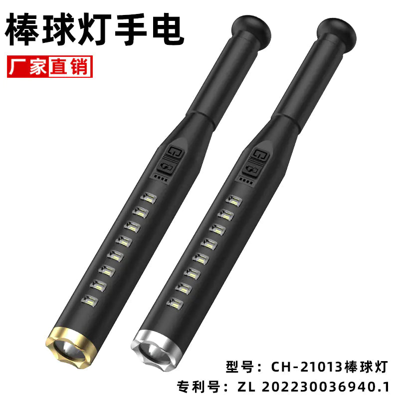 USB Rechargeable Baseball Bat Flashlight for Outdoors