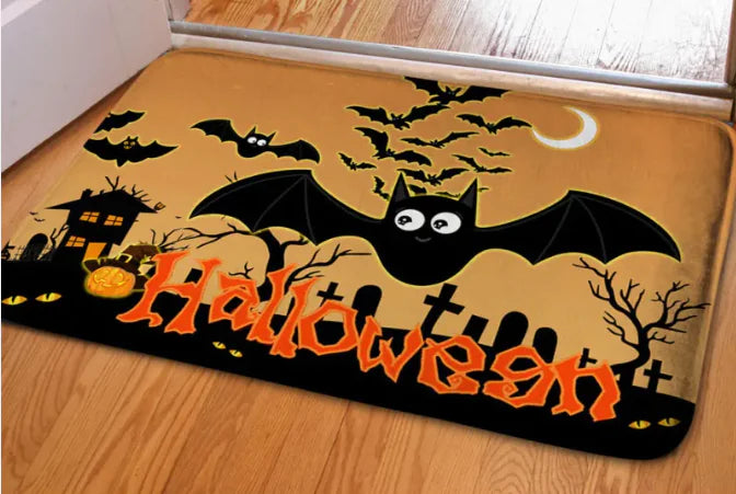 Spooky Bat & Ghost Toilet Rug