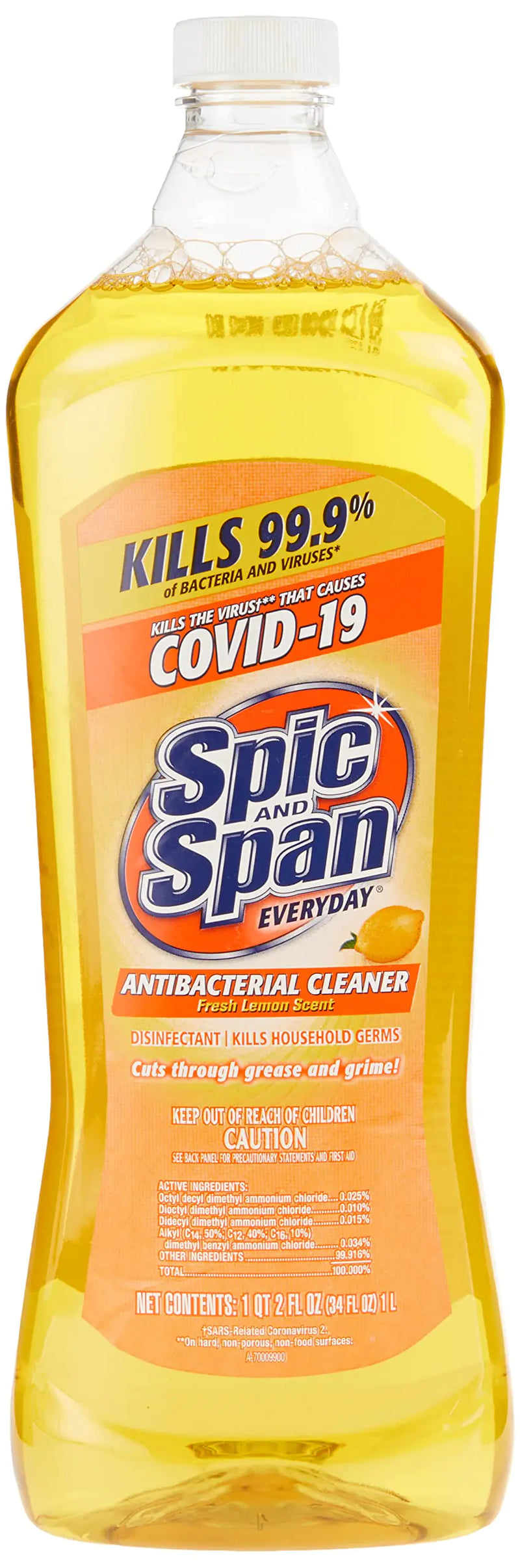 Spic And Span Lemon Antibacterial Pourable 34 Fl Oz (17879636941)