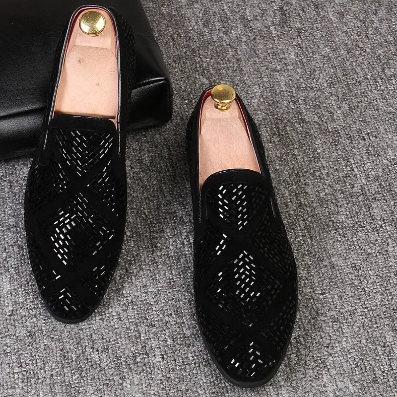 Rhinestone Shining Loafer Shoes