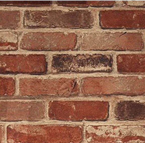 Rustic Red Brick Wallpaper for Home Decoration, Kitchen Backsplash