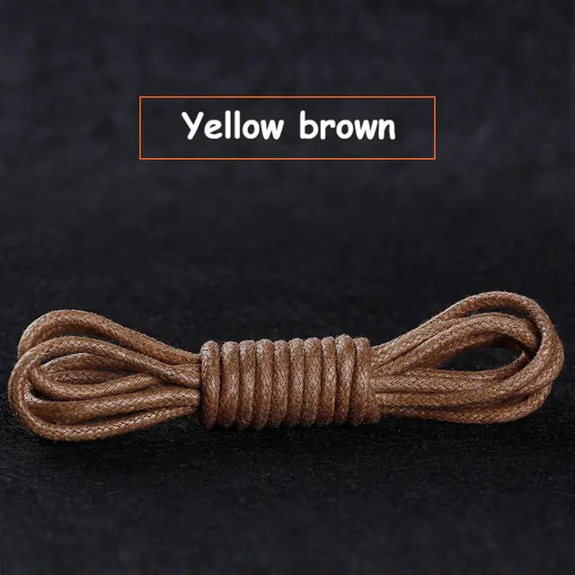 Cotton Waxed Round Shoelaces Set