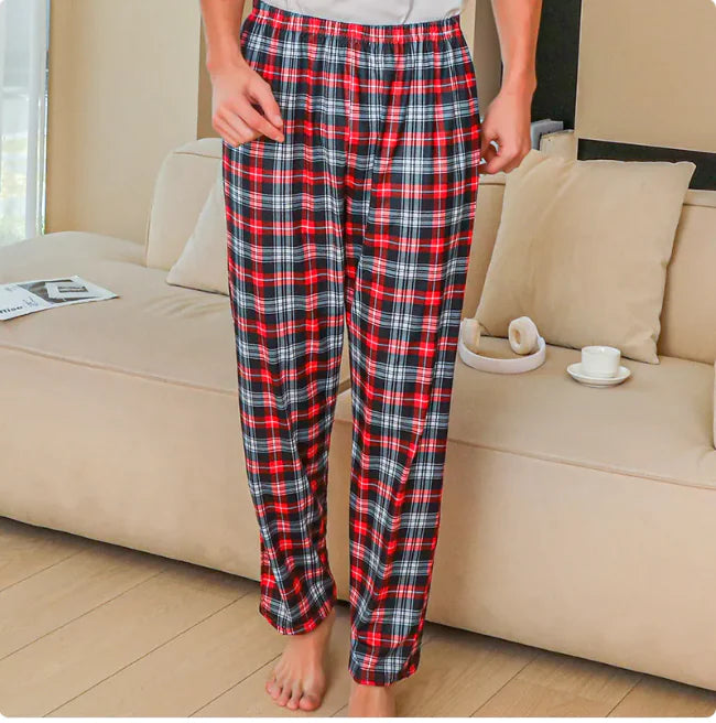 Cozy Cotton Plaid Lounge Pants