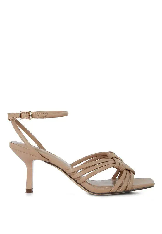 Knot Mid Heel Sandals