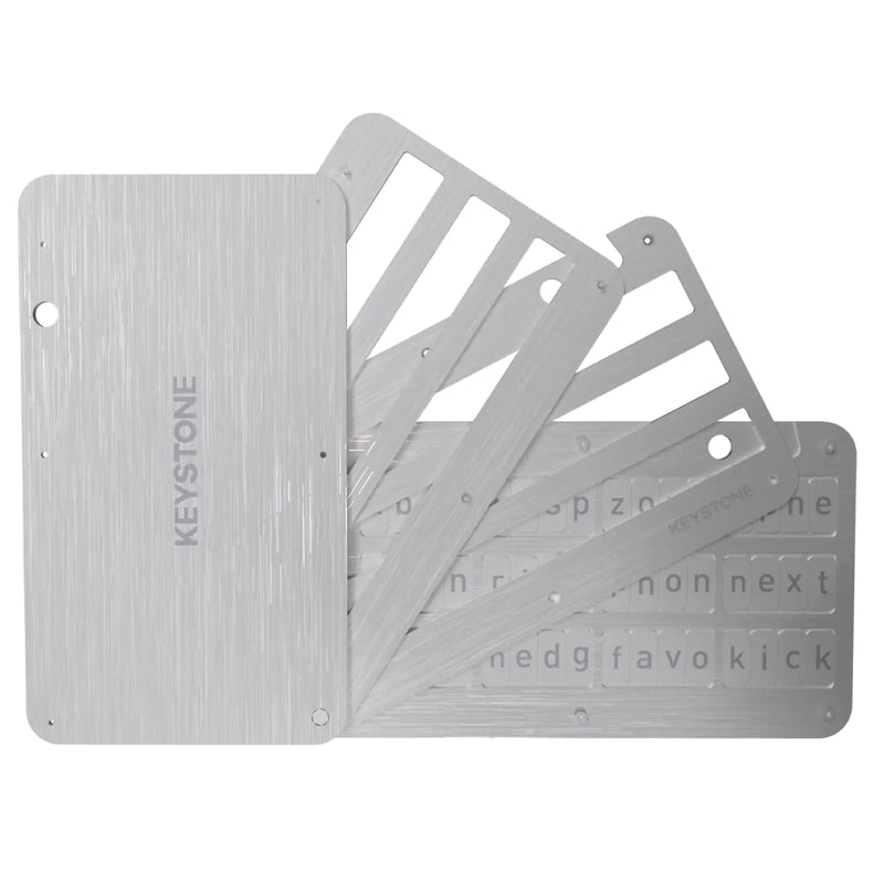 Keystone - Indestructible Steel Crypto Cold Storage Seed Backup Compatible with All BIP39 Hardware & Software Wallets Ledger Trezor KeepKey Coldcard Supports up to 24 Words (Keystone Tablet)