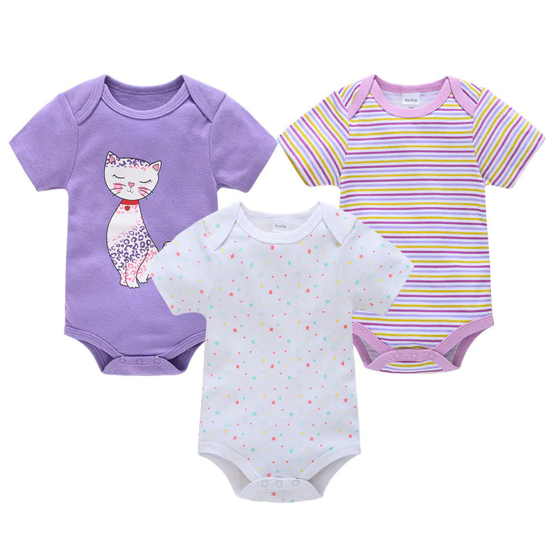 Summer Newborn Baby Clothes 3-Piece Set with Romper